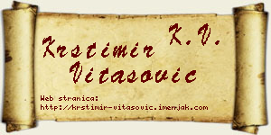 Krstimir Vitasović vizit kartica